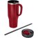 Vaso térmico con pajita Melbourne 1200ml acero reciclado Rojo detalle 39
