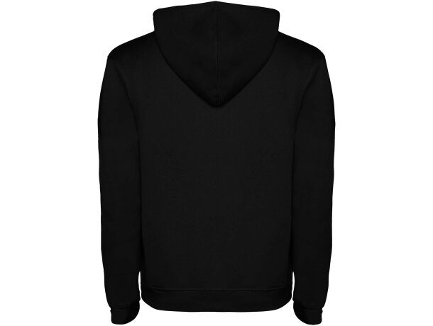 Sudadera con capucha infantil Urban Roly bicolor personalizable Negro intenso/gris jaspeado detalle 3
