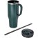 Vaso térmico con pajita Melbourne 1200ml acero reciclado Verde brillante detalle 9