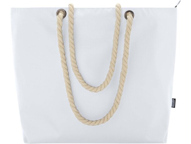 Bolsa playa refrigeradora Panama 23L poliéster reciclado GRS Blanco detalle 7