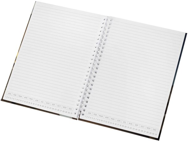 Agenda A5 tapa dura sin fechas Desk-Mate con papel FSC Blanco detalle 3