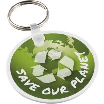 Llavero circular Tait en plástico reciclado