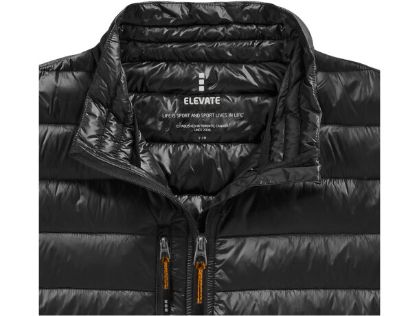 Chaqueta plumón natural mujer Scotia con certificación RDS Negro intenso detalle 35