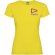 Camiseta mujer manga corta Jamaica Roly 100% algodón entallada Amarillo detalle 9