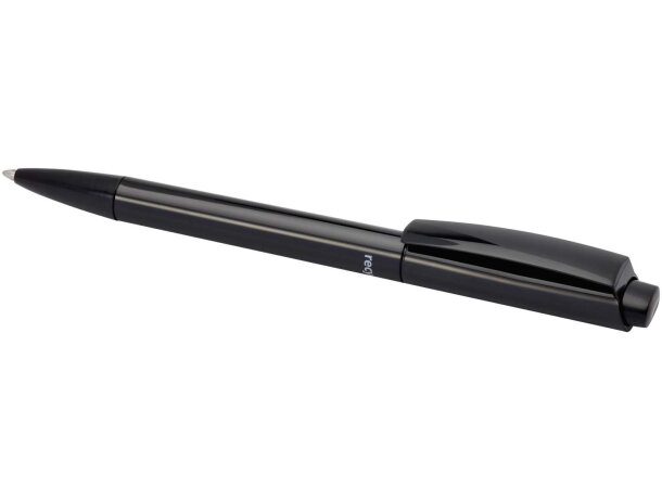 Bolígrafo Martha de plástico reciclado con tinta azul Negro intenso detalle 6