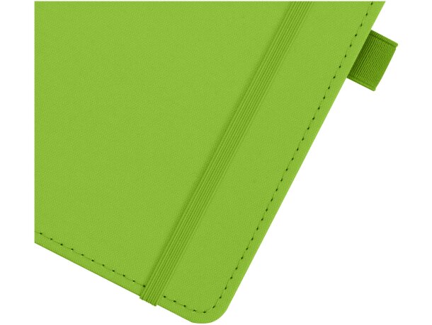 Libreta tapa dura plástico oceánico reciclado Thalaasa FSC Verde manzana detalle 30
