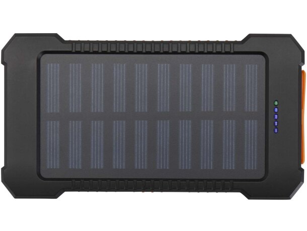 Batería externa solar Altair de 5000 mAh con panel fotovoltaico Negro intenso detalle 2