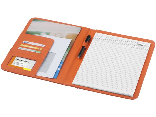 Portafolios A4 Ebony Naranja detalle 3