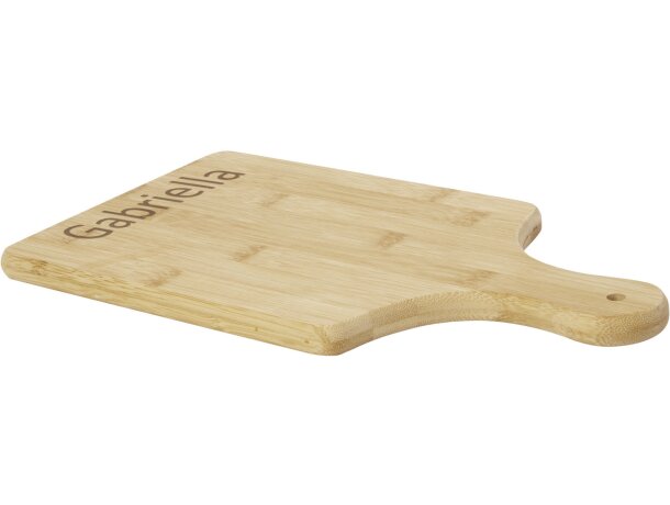 Tabla de cortar de bambú Quimet con personalización láser Natural detalle 2