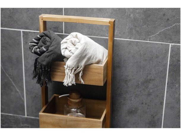 Tela Originalhome de algodón reciclado tejida a mano Negro intenso detalle 6