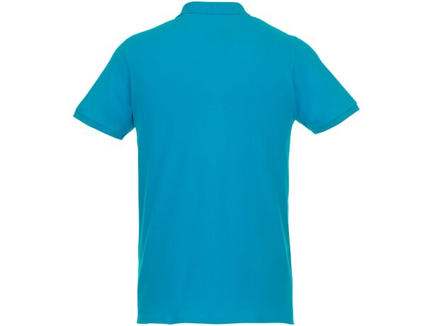 Polo de manga corta de material reciclado orgánico GRS para hombre Beryl Azul nxt detalle 5