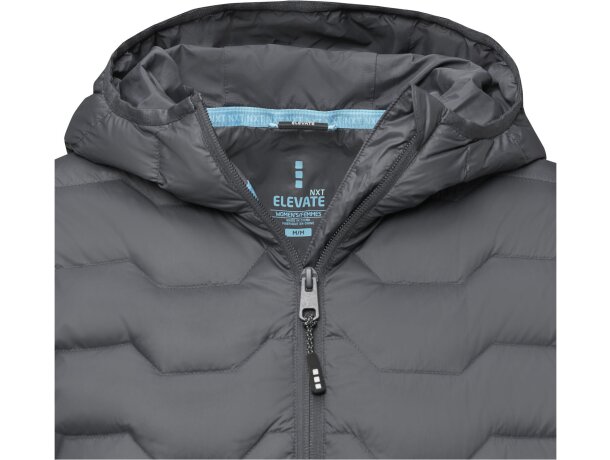 Chaqueta aislante reciclada GRS Petalite para mujer Gris tormenta detalle 12