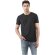Camiseta manga corta orgánica hombre Balfour algodón certificado Negro intenso detalle 45