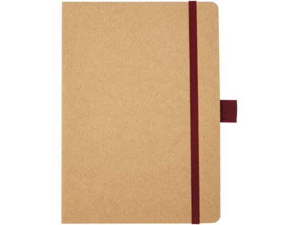 Libreta papel reciclado Berk con elástico de color Rojo detalle 10