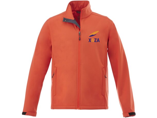 Chaqueta softshell Maxson hombre impermeable transpirable Naranja detalle 5