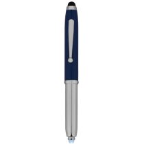 Bolígrafo puntero de metal con linterna personalizado azul medio Bolígrafo puntero de metal con linterna personalizado azul medio