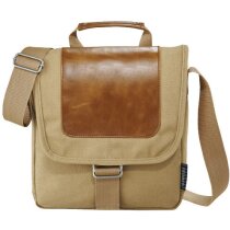 Bolsa bandolera de algodón y piel barata marrón claro Bolsa bandolera de algodón y piel barata marrón claro