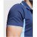 Polo deportivo unisex manga corta Roly Montmelo transpirable Blanco/azul real detalle 24