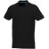 Polo de manga corta de material reciclado orgánico GRS para hombre Beryl Negro intenso