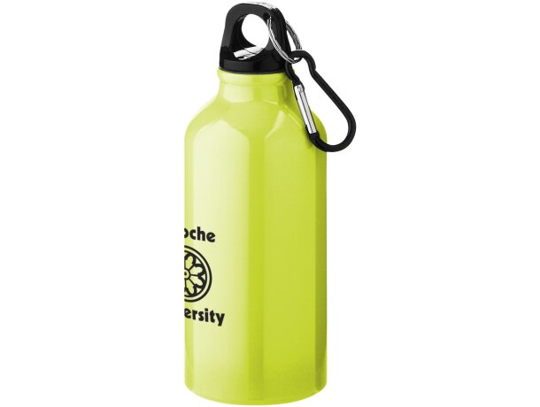 Cantimplora de aluminio con mosquetón 350 ml con logo