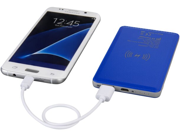 Batería inalámbrica de 3000 mAh Phase Azul real detalle 6