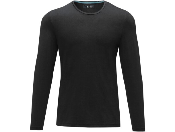 Camiseta de manga larga "ponoka" Negro intenso detalle 16