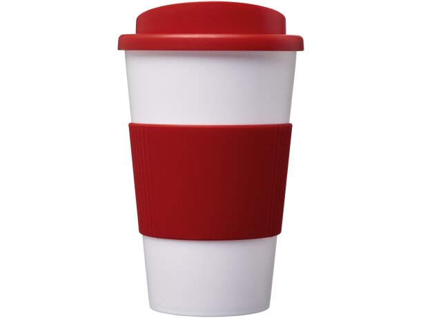 Vaso térmico 350ml con agarradera Americano Blanco/rojo detalle 38