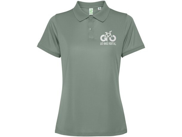 Polo manga corta mujer Tormo Roly poliéster reciclado entallado detalle 9