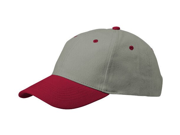 Gorra de 6 paneles y detalles de color personalizada gris Gorra de 6 paneles y detalles de color personalizada gris