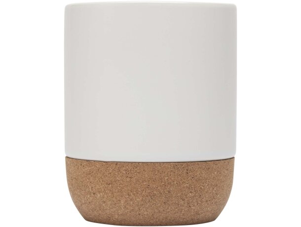 Taza cerámica sublimación Billie 300ml con base corcho Blanco detalle 2