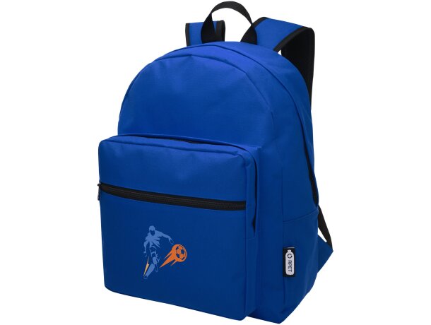 Mochila para niños personalizada Retrend 16L sostenible Azul real detalle 13
