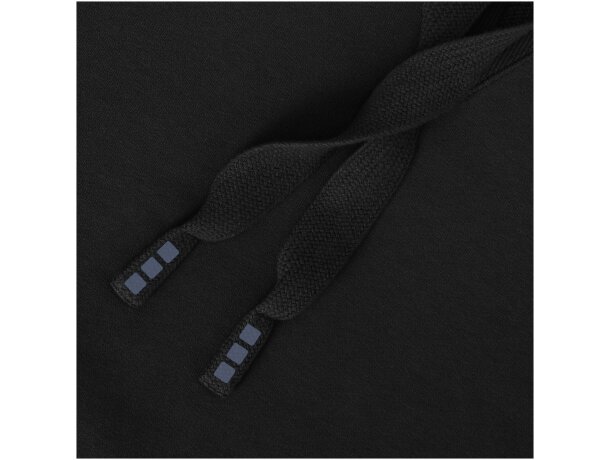 Sudadera con capucha unisex Laguna algodón BCI y poliéster Negro intenso detalle 30