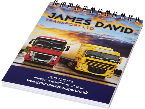 Libreta anillas Desk-Mate Mizhou A6 cubierta brillante certificada Blanco detalle 7