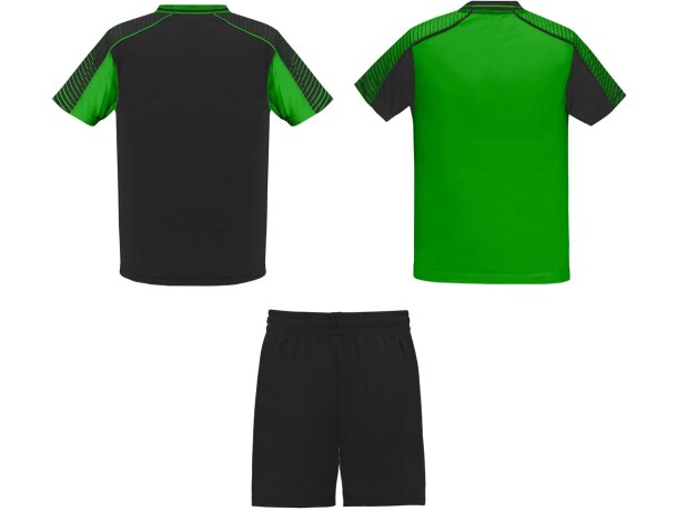 Conjunto deportivo unisex Juve Roly en poliéster transpirable Verde helecho/negro intenso detalle 11