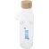 Botella de cristal Porto 500 ml con tapa de bambú Transparente claro detalle 1
