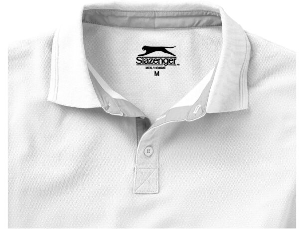 Polo para personalizar unisex 100% algodon 220 gr Blanco/gris detalle 3