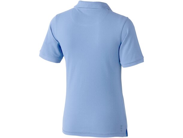 Polo de mujer barato en algodón 200 g/m2 Elevate Life Calgary Azul claro detalle 32