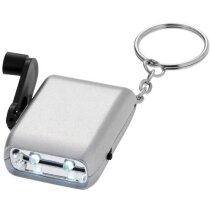 Llavero linterna dinamo personalizada plata Llavero linterna dinamo personalizada plata
