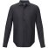 Camisa orgánica manga larga hombre Cuprite popelín algodón Negro intenso detalle 5