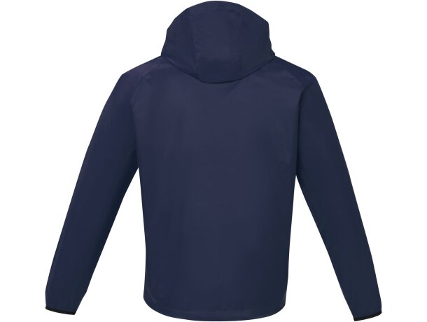 Chaqueta ligera impermeable hombre Dinlas con capucha enrollable Azul marino detalle 15