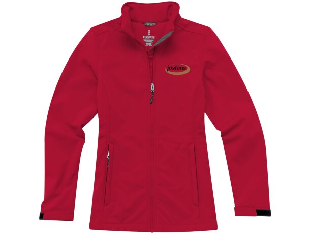 Chaqueta softshell de mujer Maxson impermeable transpirable Rojo detalle 1