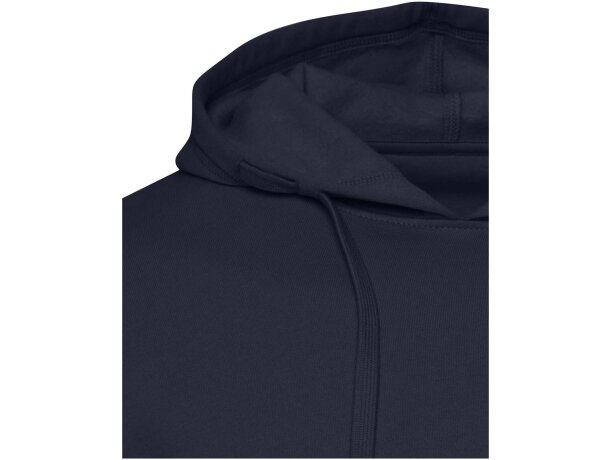 Sudadera con capucha unisex Spinel algodón orgánico certificado Azul marino detalle 8