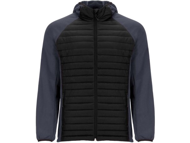 Chaqueta híbrida acolchada unisex Minsk de Roly con capucha Azul marino/azul real detalle 27