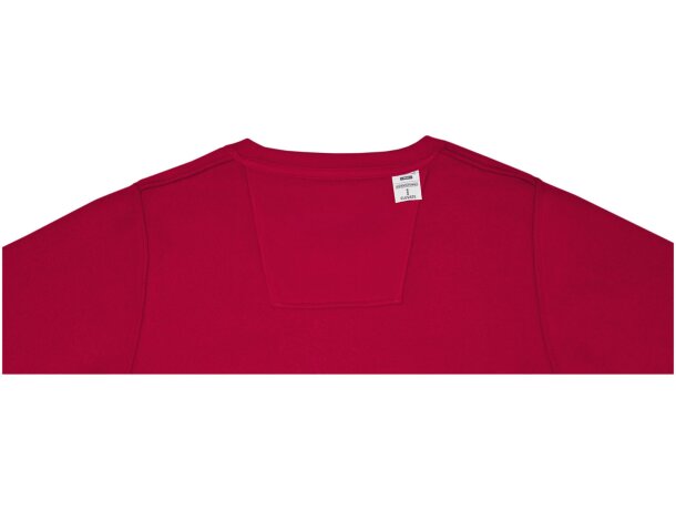 Jersey cuello redondo mujer Zenon interior afelpado algodón Rojo detalle 9