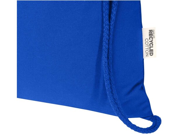 Bolsa con cuerdas Peru Blend de algodón reciclado GRS 5L Azul real detalle 29