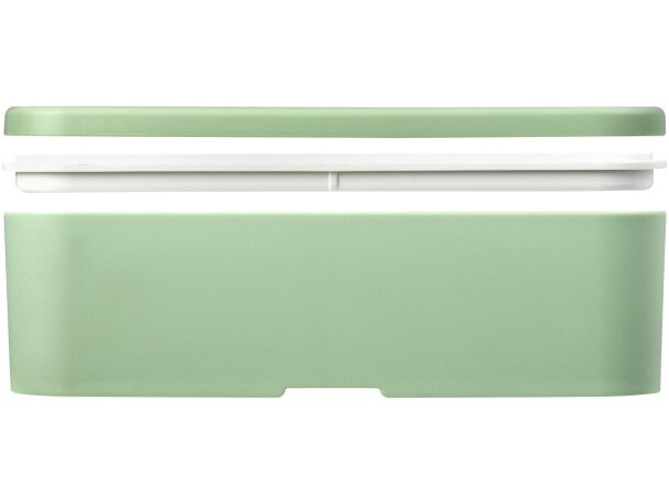 Fiambrera sostenible 700ml MIYO Renew de bioplástico Verde marino/gris piedra detalle 5