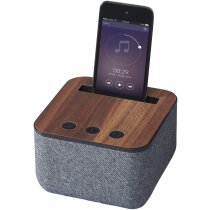 Altavoz Bluetooth® de madera y tela Shae