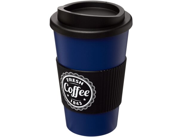 Vaso térmico 350ml con agarradera Americano Azul/negro intenso detalle 53