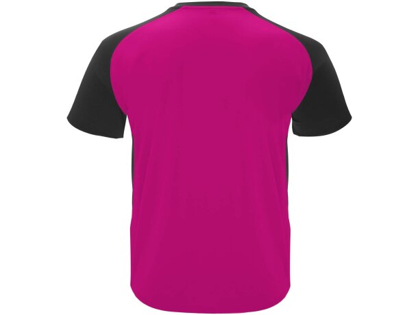 Camiseta deportiva Bugatti Roly cool fit unisex Rosa fucsia/negro intenso detalle 14