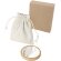 Espejo compacto Lustre de bambú con bolsa algodón